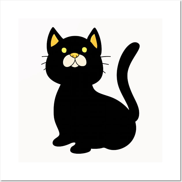 Lucky Black Cat Wall Art by FabRonics